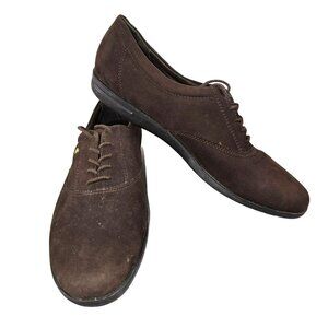 Easy Spirit Brown Leather Upper Womens Lace-Up Shoes Oxfords Size 7 JH1781